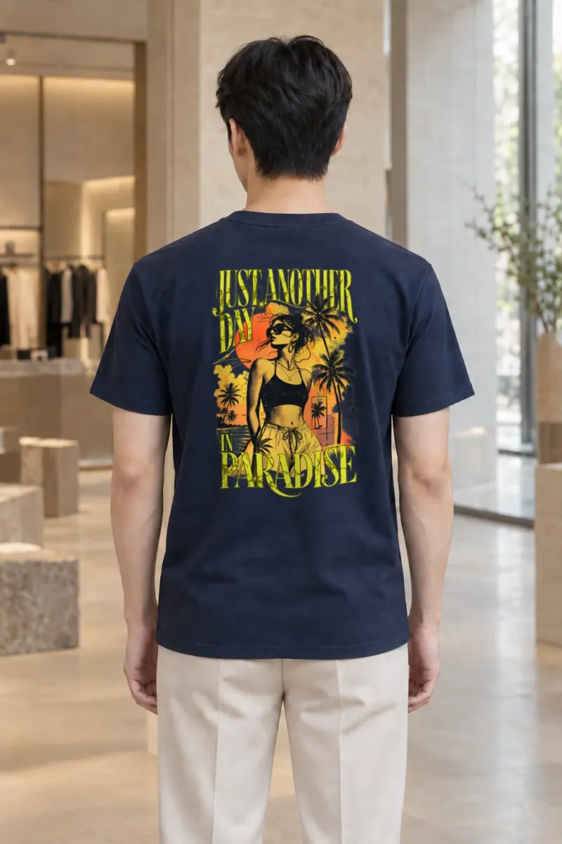 "Paradise Afterglow" Heavyweight Unisex Crewneck T-shirt | Gildan 5000