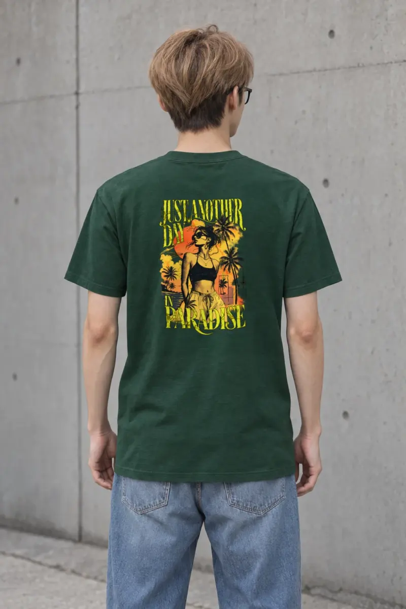 "Paradise Afterglow" Heavyweight Unisex Crewneck T-shirt