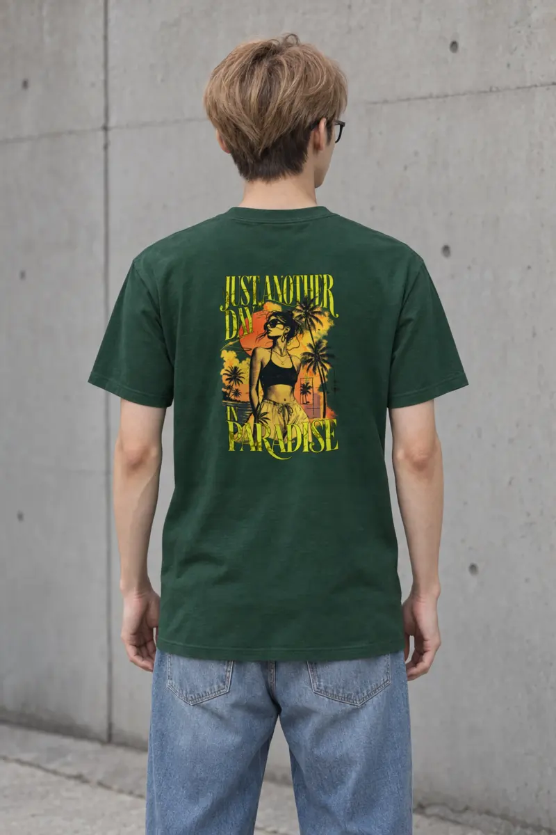 "Paradise Afterglow" Heavyweight Unisex Crewneck T-shirt