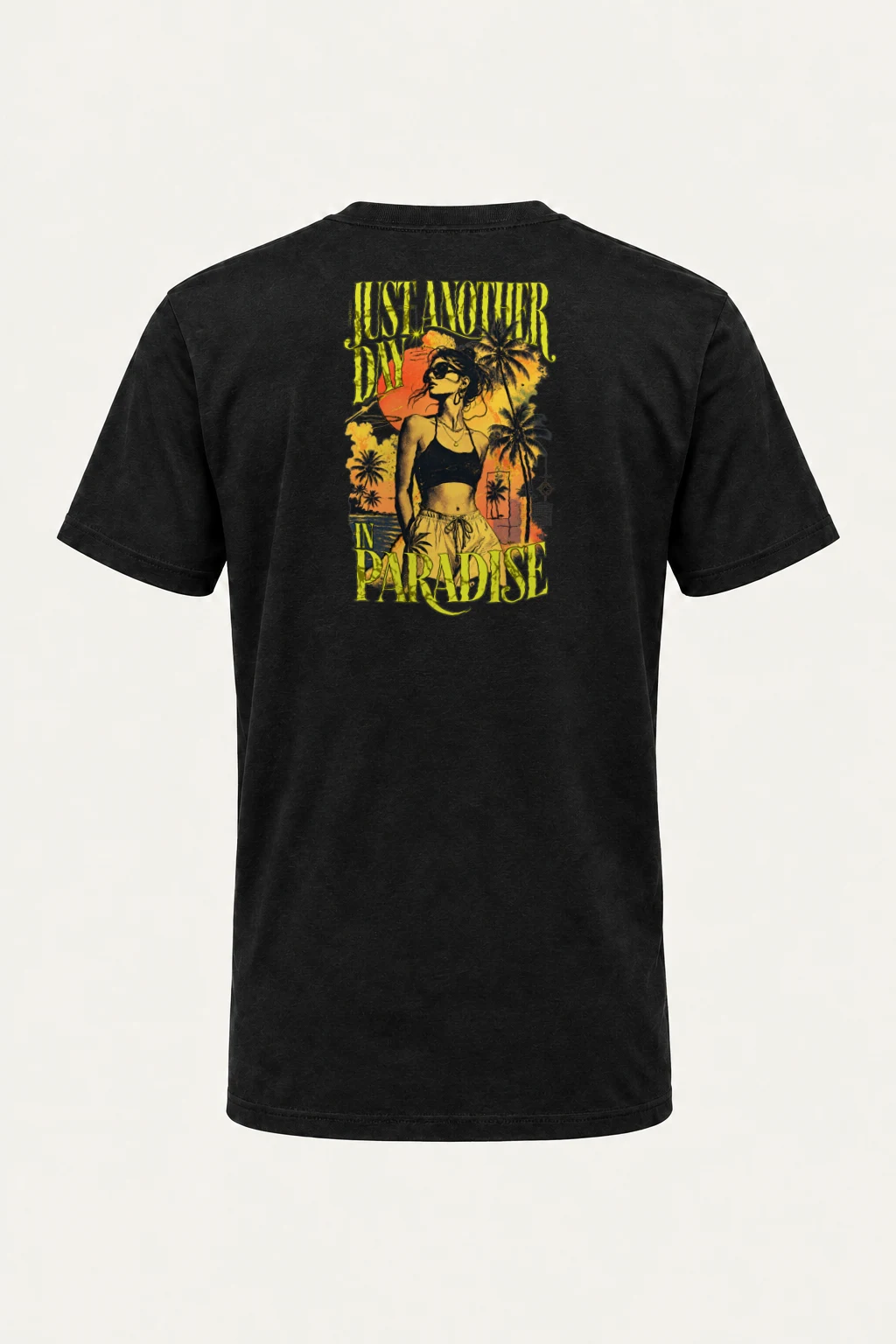 "Paradise Afterglow" Heavyweight Unisex Crewneck T-shirt | Gildan 5000