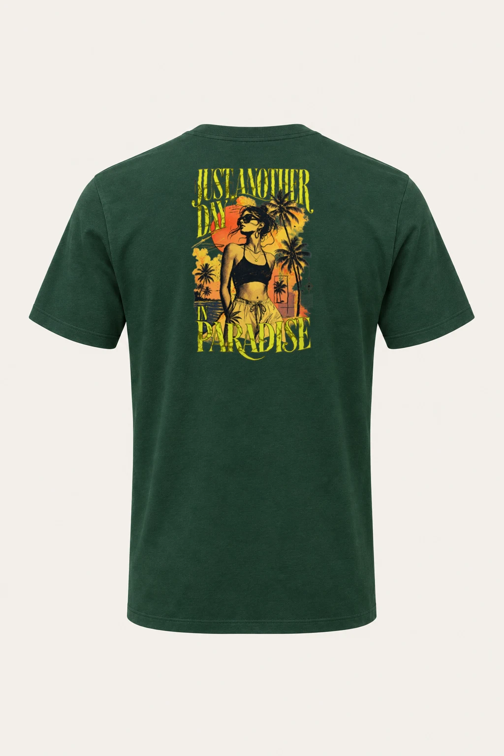 "Paradise Afterglow" Heavyweight Unisex Crewneck T-shirt | Gildan 5000