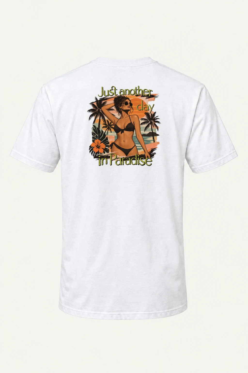 "Paradise Day" Heavyweight Unisex Crewneck T-shirt | Gildan 5000