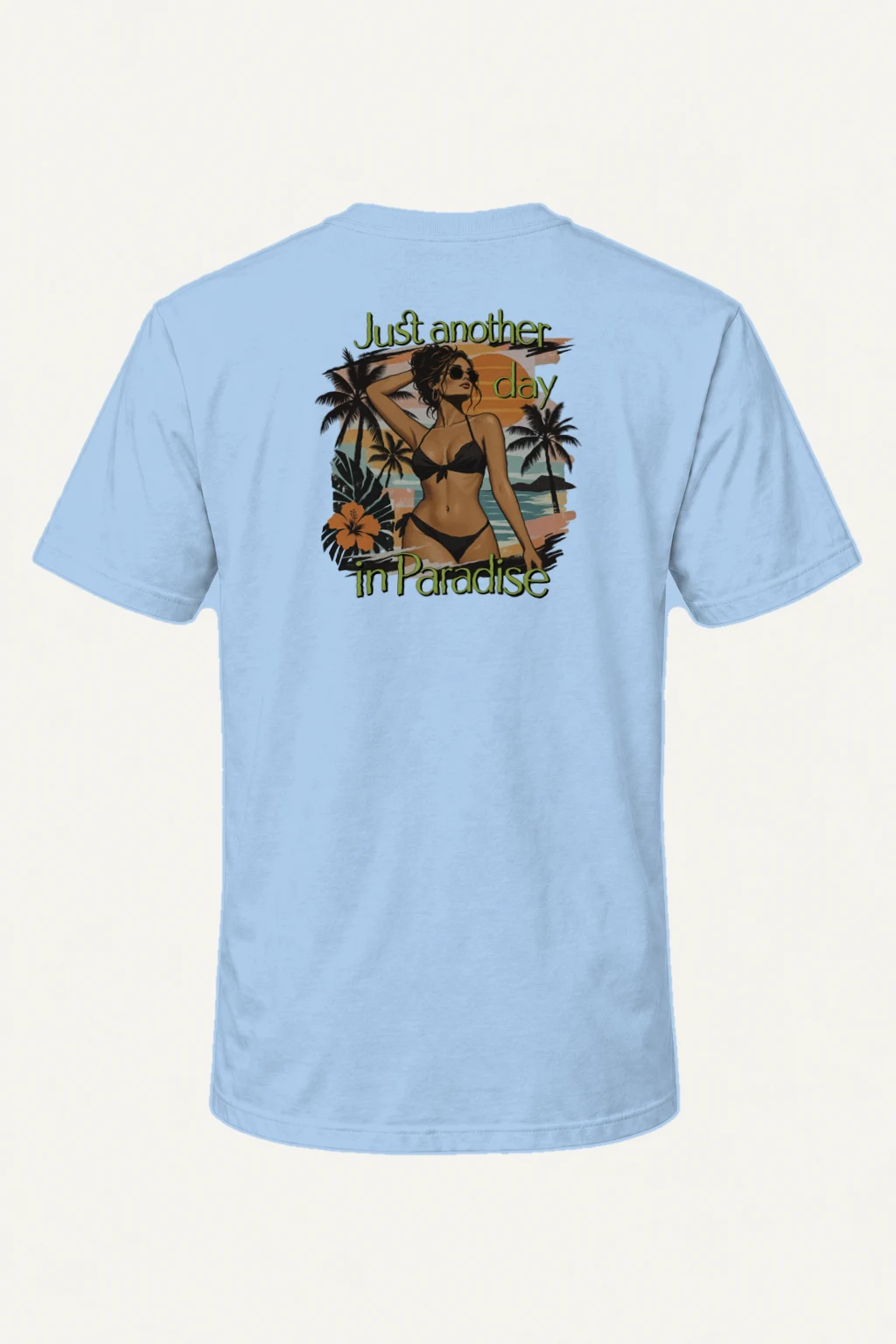 "Paradise Day" Heavyweight Unisex Crewneck T-shirt | Gildan 5000