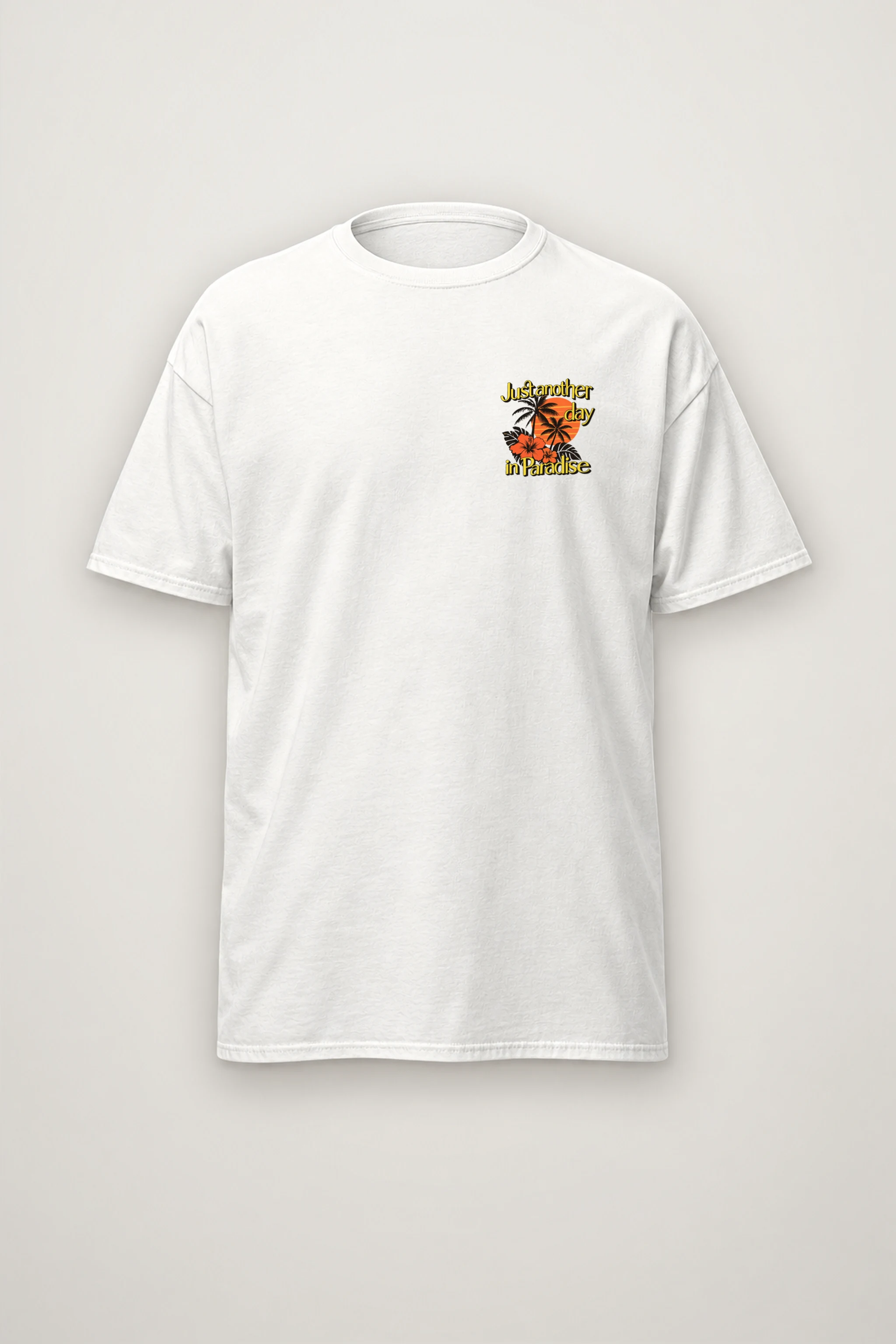 "Paradise Day" Heavyweight Unisex Crewneck T-shirt