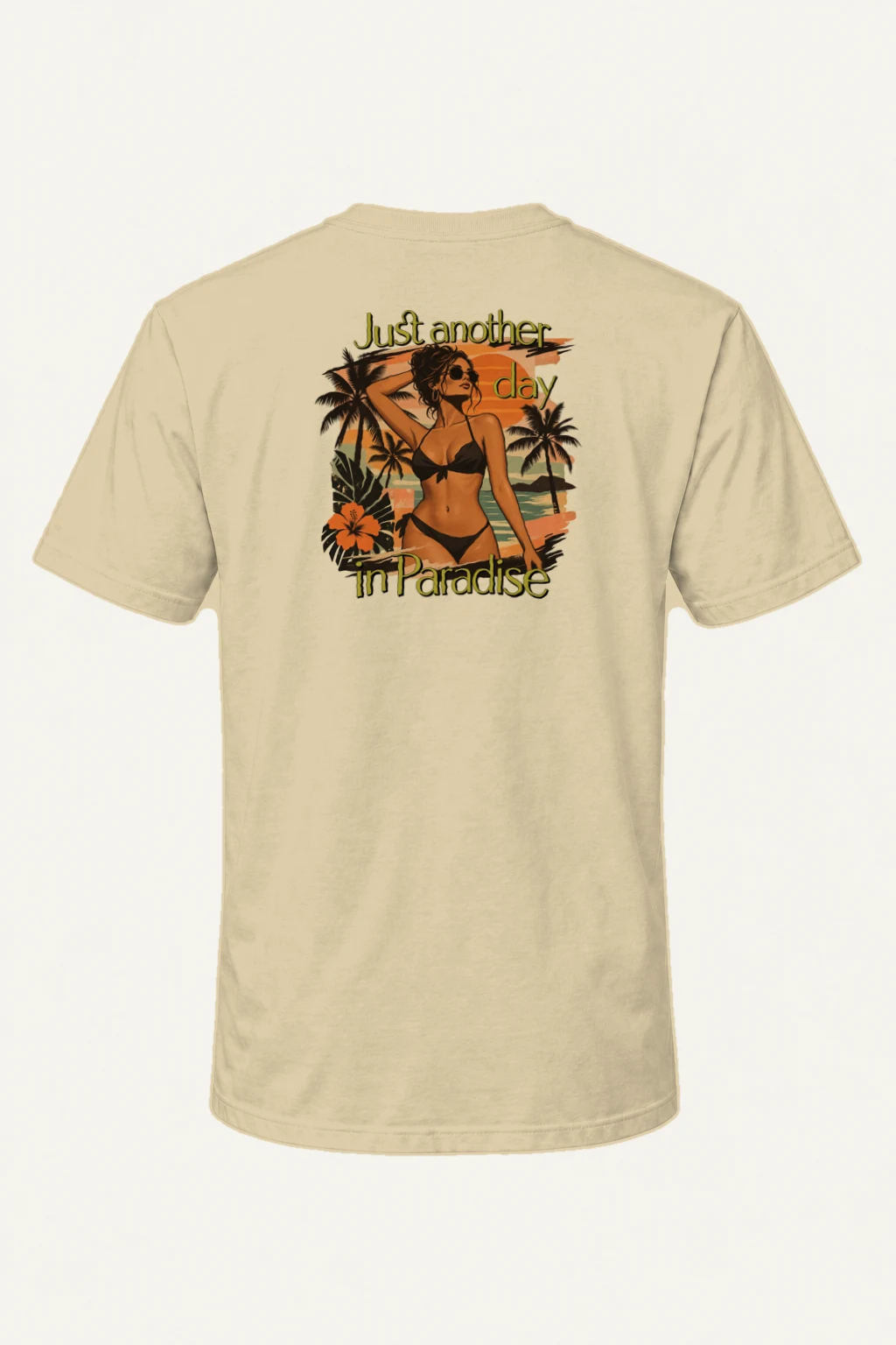 "Paradise Day" Heavyweight Unisex Crewneck T-shirt | Gildan 5000