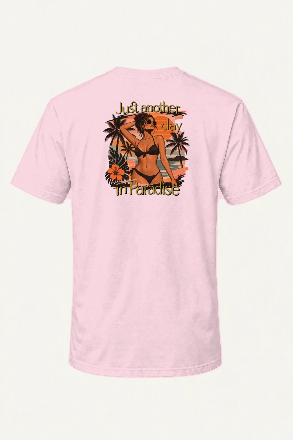 "Paradise Day" Heavyweight Unisex Crewneck T-shirt | Gildan 5000