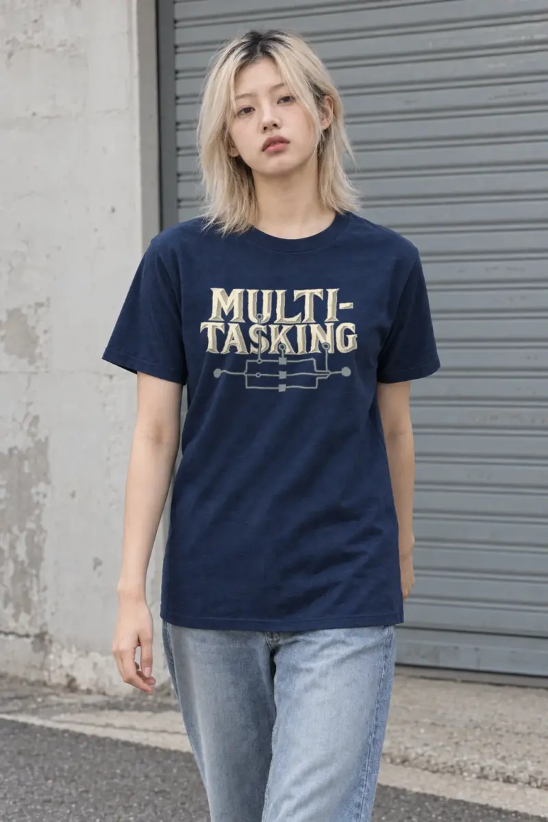 "Parallel Logic" Heavyweight Unisex Crewneck T-shirt