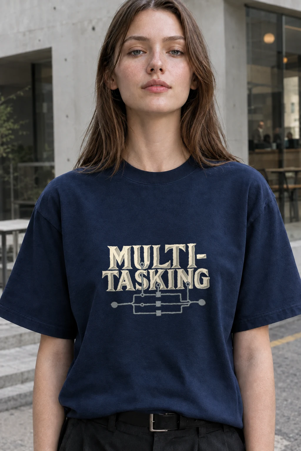 "Parallel Logic" Heavyweight Unisex Crewneck T-shirt | Gildan 5000