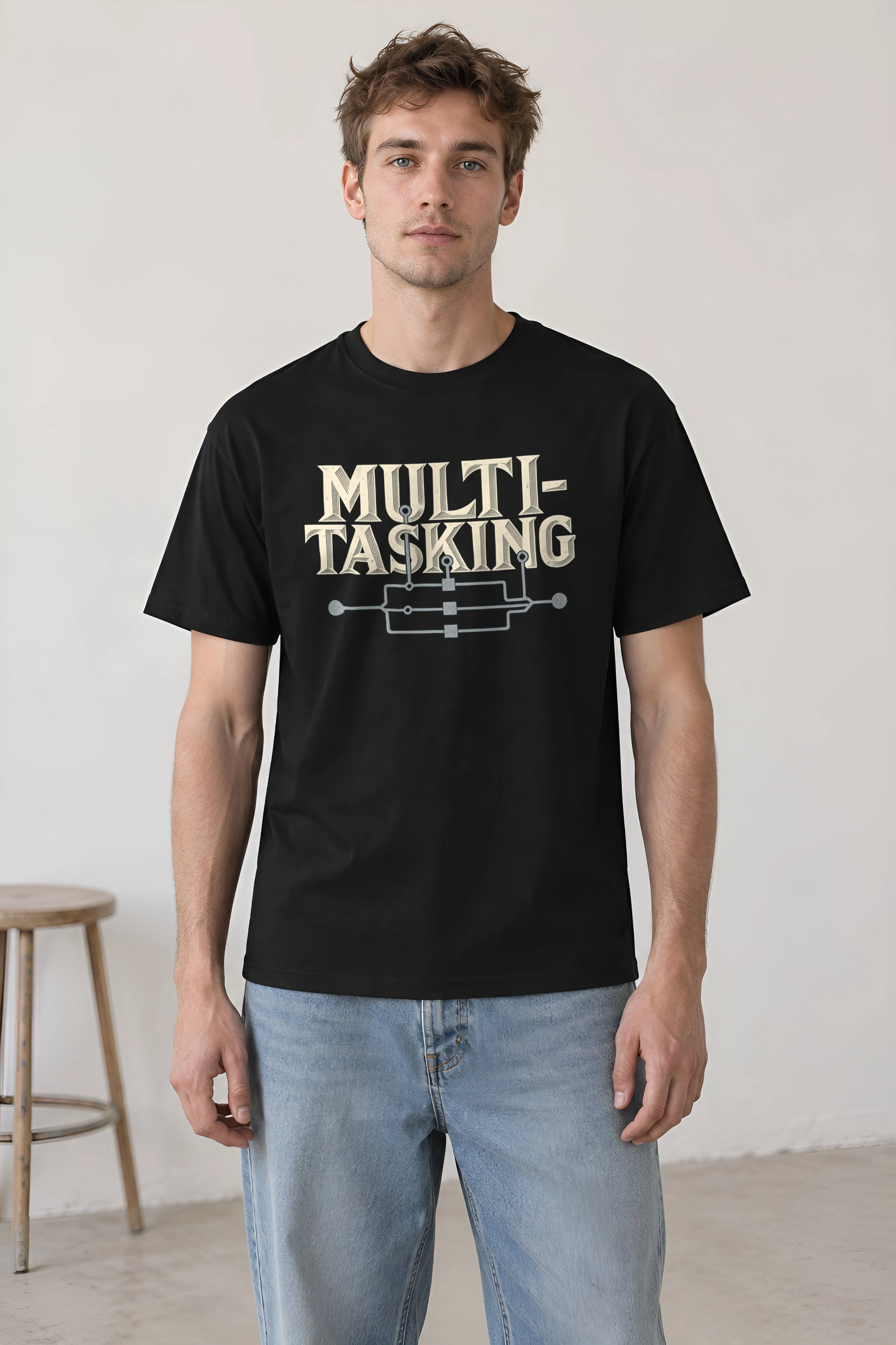 "Parallel Logic" Heavyweight Unisex Crewneck T-shirt