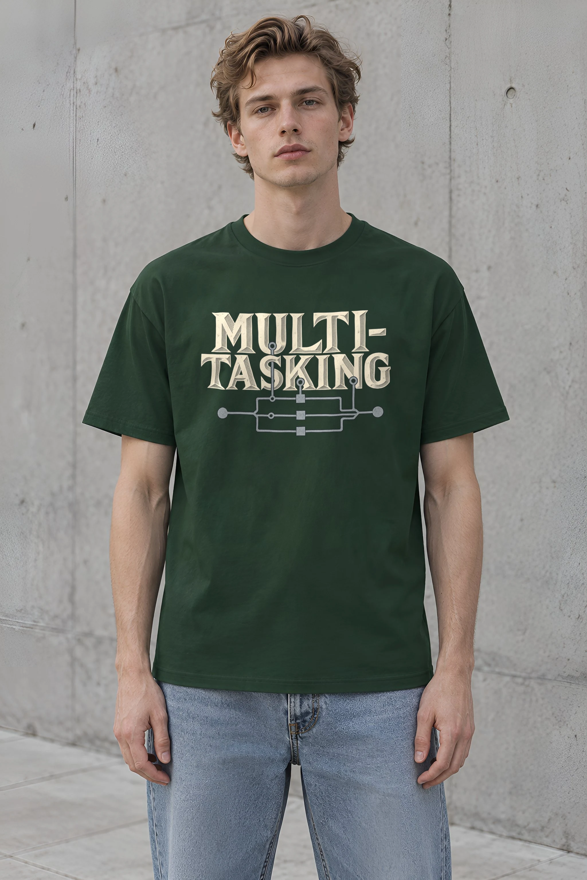 "Parallel Logic" Heavyweight Unisex Crewneck T-shirt