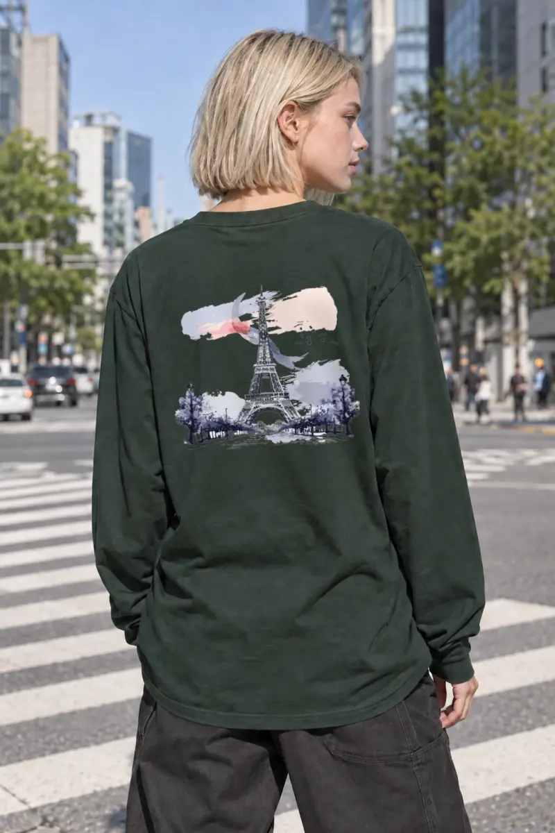 “Paris Avenue” Unisex Longsleeve T-shirt | Gildan 2400