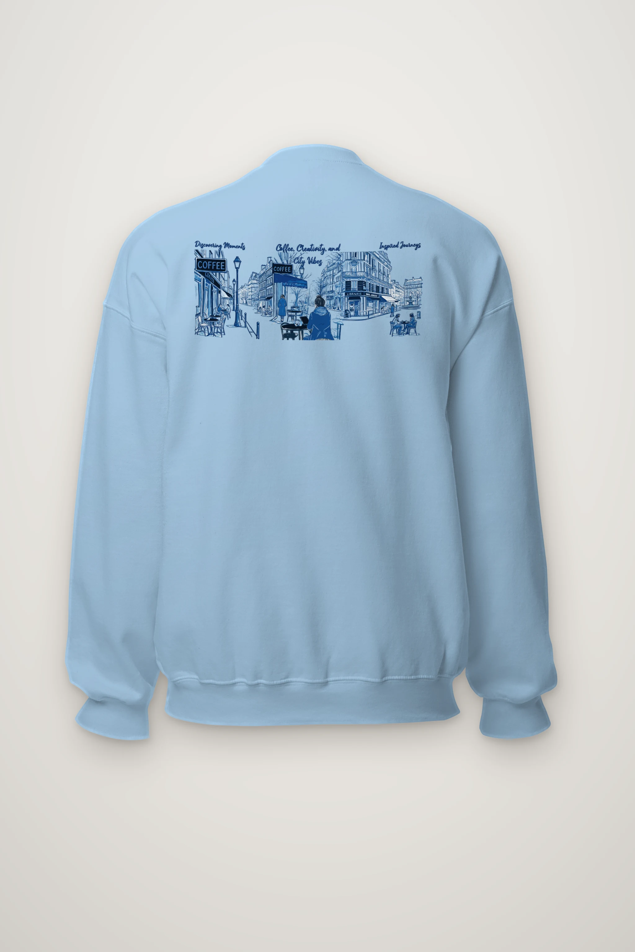 "Paris Café Sketch" Heavy Blend Unisex Crewneck Sweatshirt
