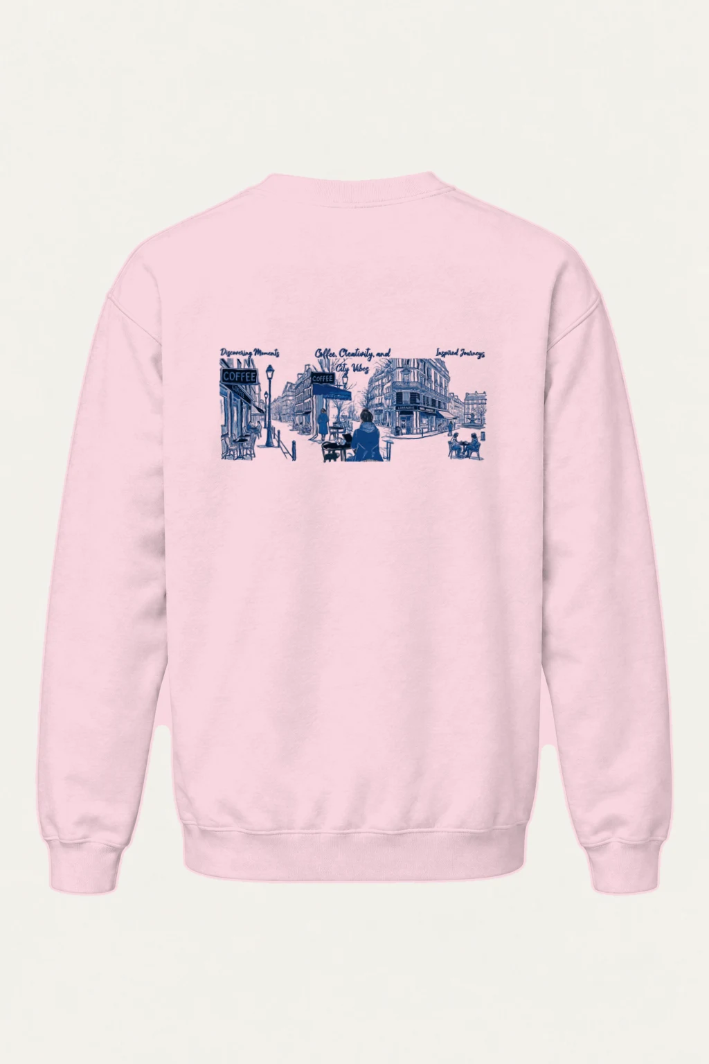 "Paris Café Sketch" Heavy Blend Unisex Crewneck Sweatshirt | Gildan 18000