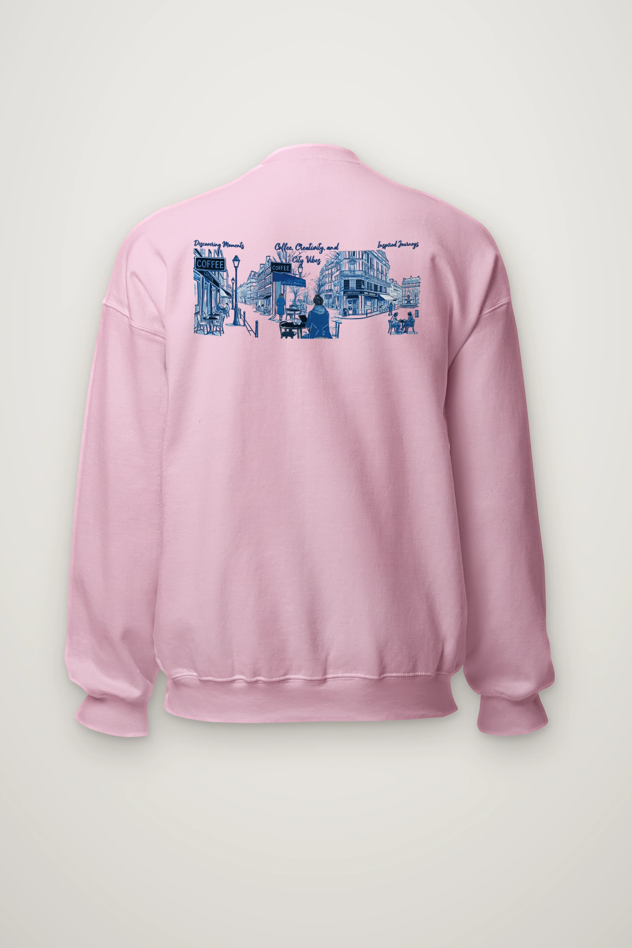 "Paris Café Sketch" Heavy Blend Unisex Crewneck Sweatshirt