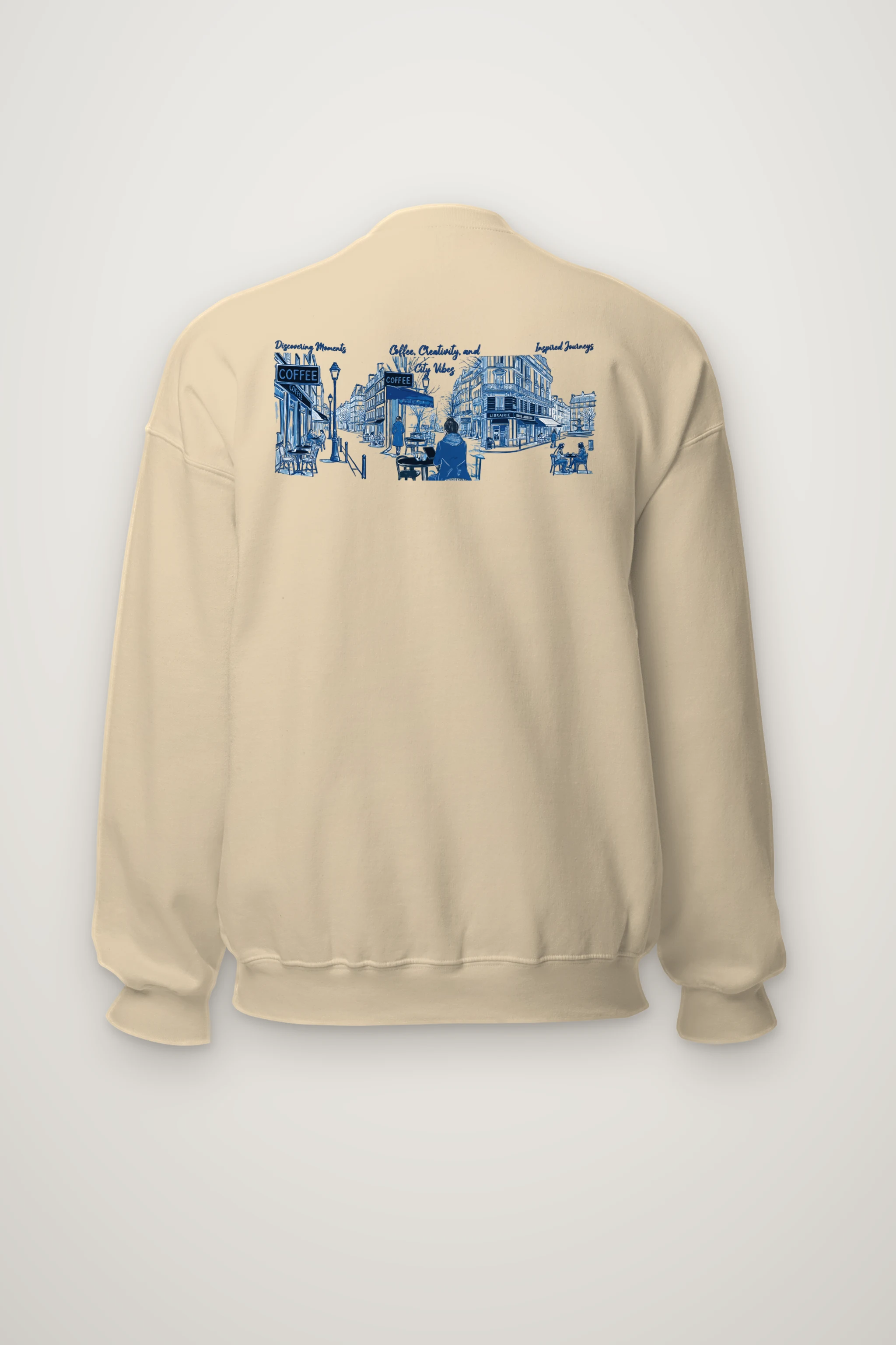 "Paris Café Sketch" Heavy Blend Unisex Crewneck Sweatshirt