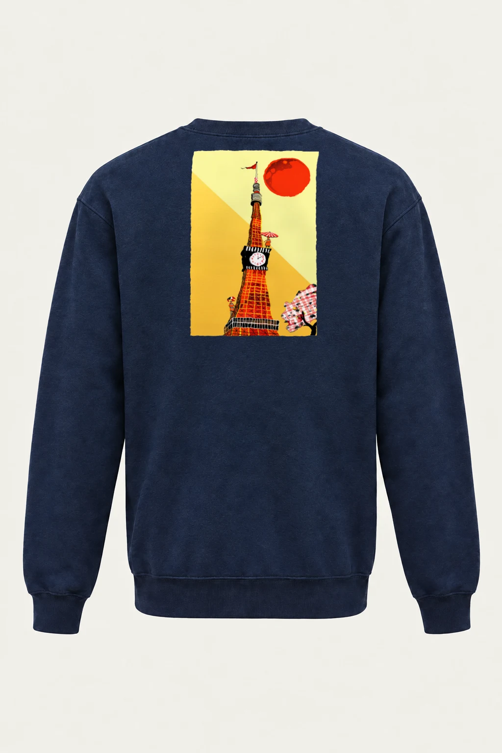 "Paris Clock Tower" Heavy Blend Unisex Crewneck Sweatshirt | Gildan 18000