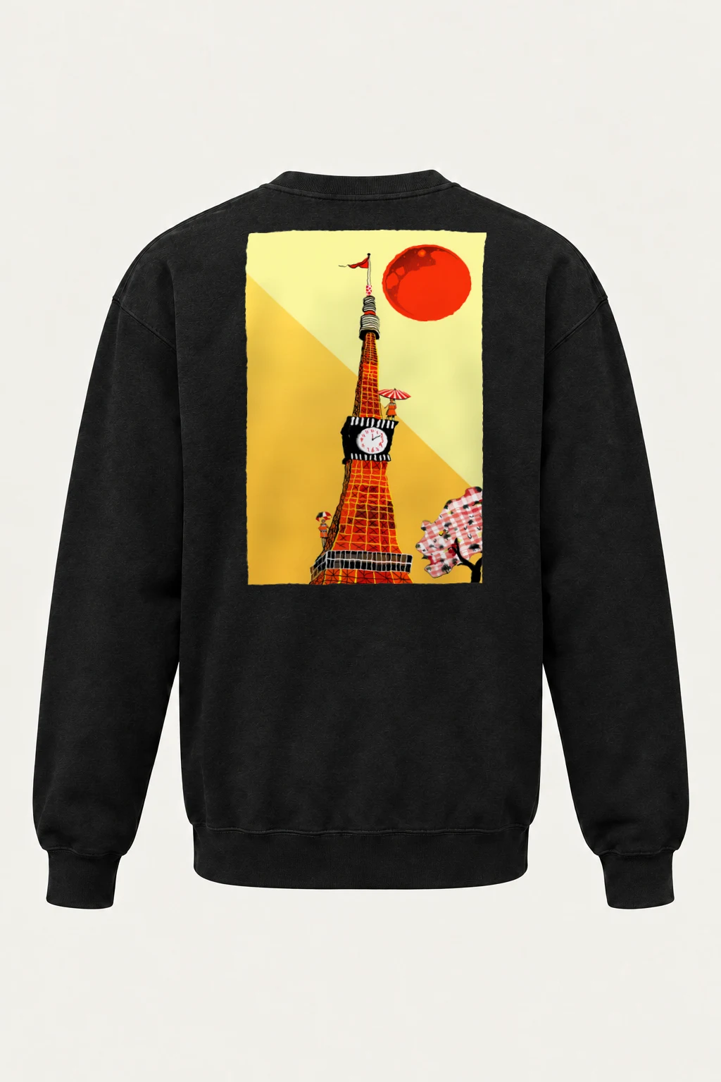 "Paris Clock Tower" Heavy Blend Unisex Crewneck Sweatshirt | Gildan 18000