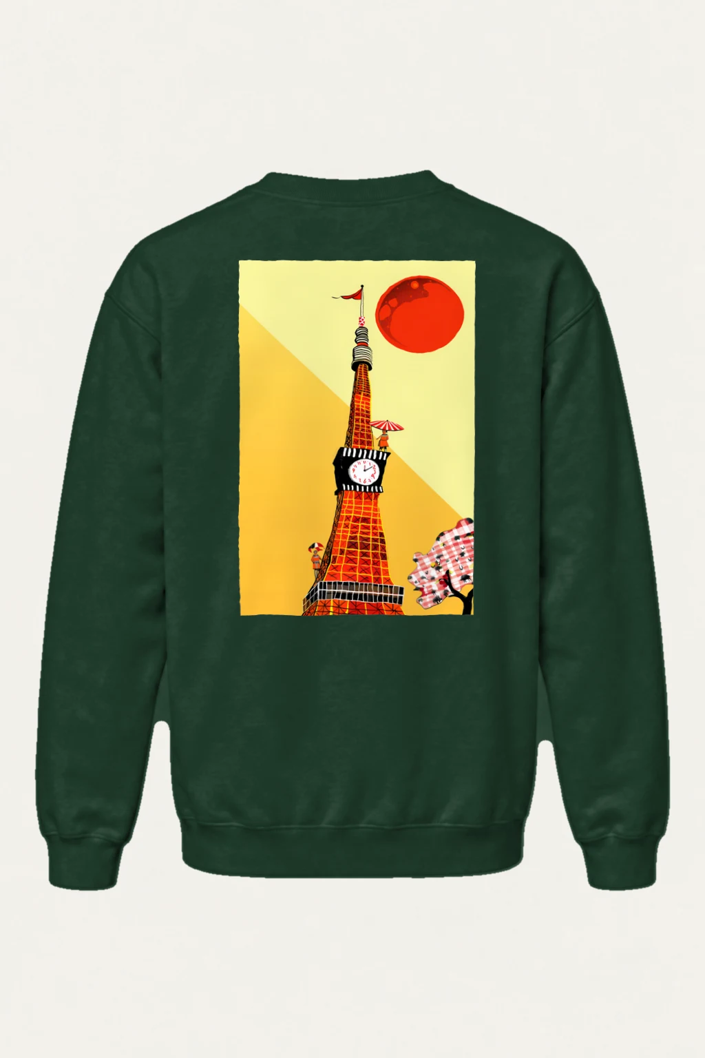 "Paris Clock Tower" Heavy Blend Unisex Crewneck Sweatshirt | Gildan 18000