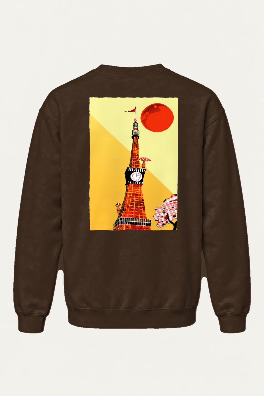 "Paris Clock Tower" Heavy Blend Unisex Crewneck Sweatshirt | Gildan 18000