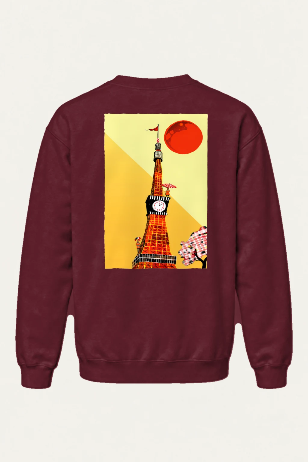 "Paris Clock Tower" Heavy Blend Unisex Crewneck Sweatshirt | Gildan 18000