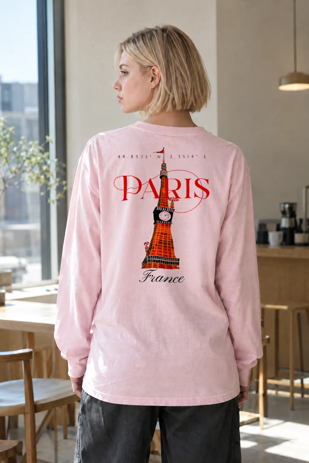 "Paris Clock Tower" Unisex Longsleeve T-shirt | Gildan 2400