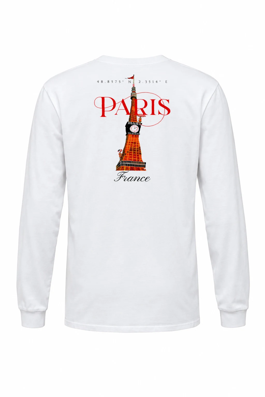 "Paris Clock Tower" Unisex Longsleeve T-shirt | Gildan 2400