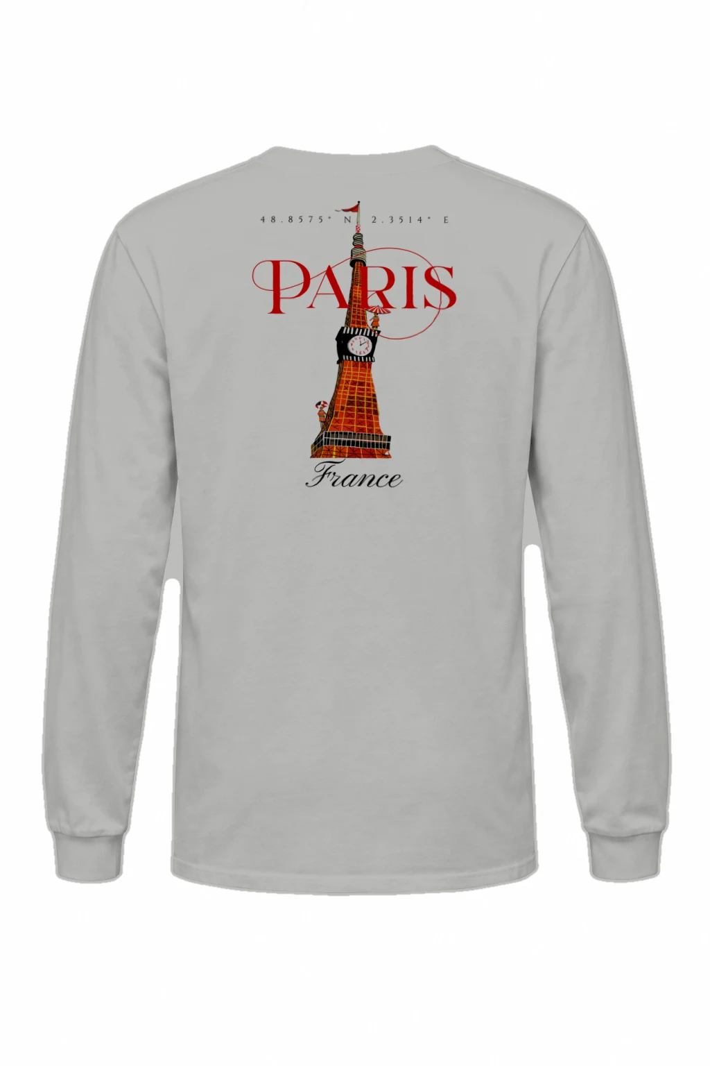 "Paris Clock Tower" Unisex Longsleeve T-shirt | Gildan 2400