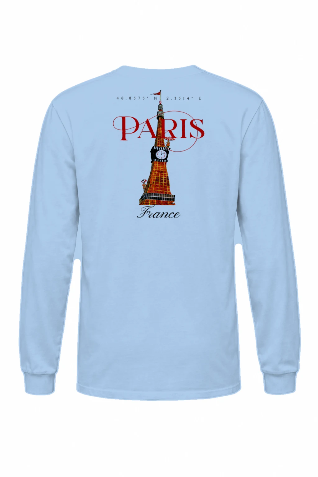 "Paris Clock Tower" Unisex Longsleeve T-shirt | Gildan 2400