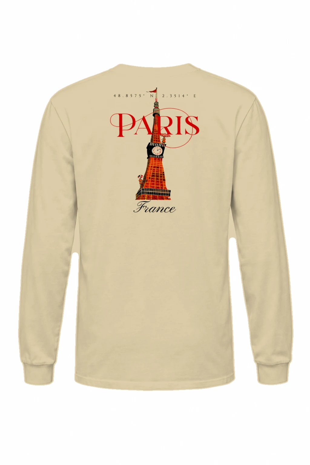 "Paris Clock Tower" Unisex Longsleeve T-shirt | Gildan 2400
