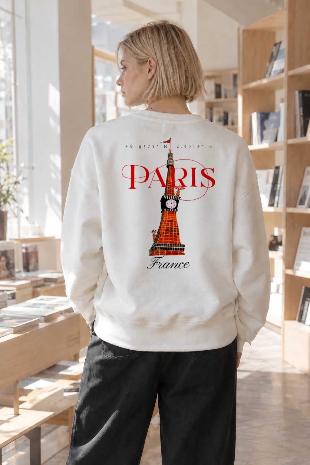 "Paris Coordinates" Heavy Blend Unisex Crewneck Sweatshirt | Gildan 18000