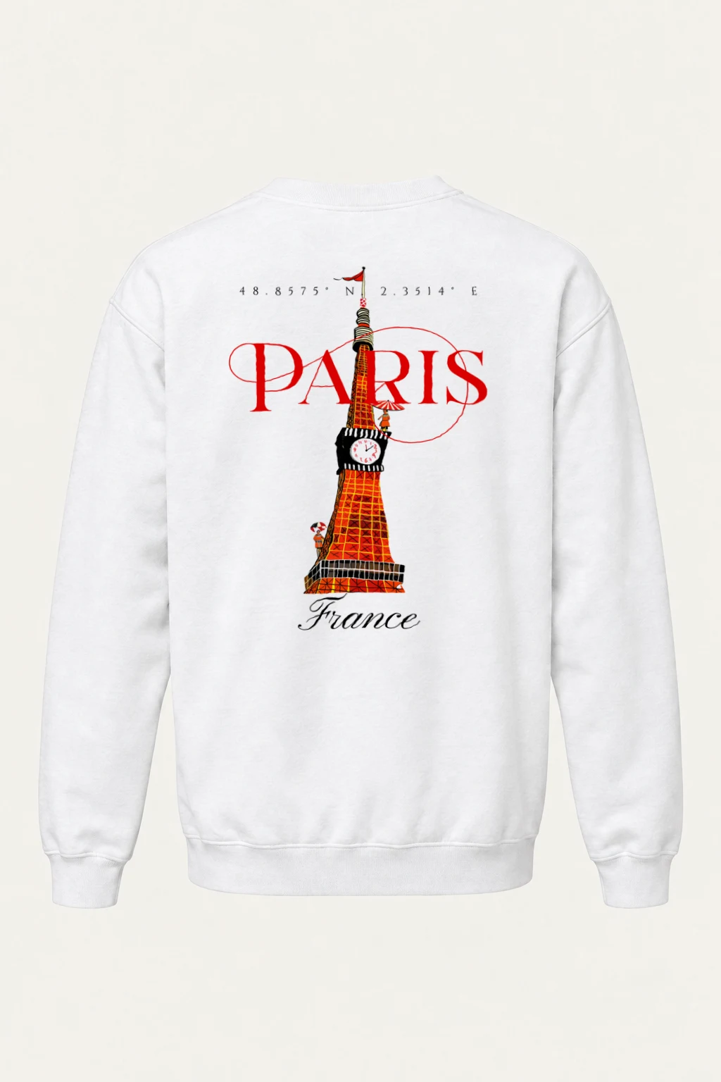 "Paris Coordinates" Heavy Blend Unisex Crewneck Sweatshirt | Gildan 18000