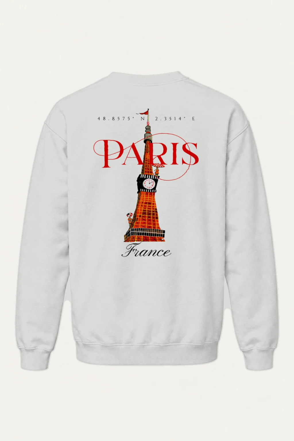 "Paris Coordinates" Heavy Blend Unisex Crewneck Sweatshirt | Gildan 18000