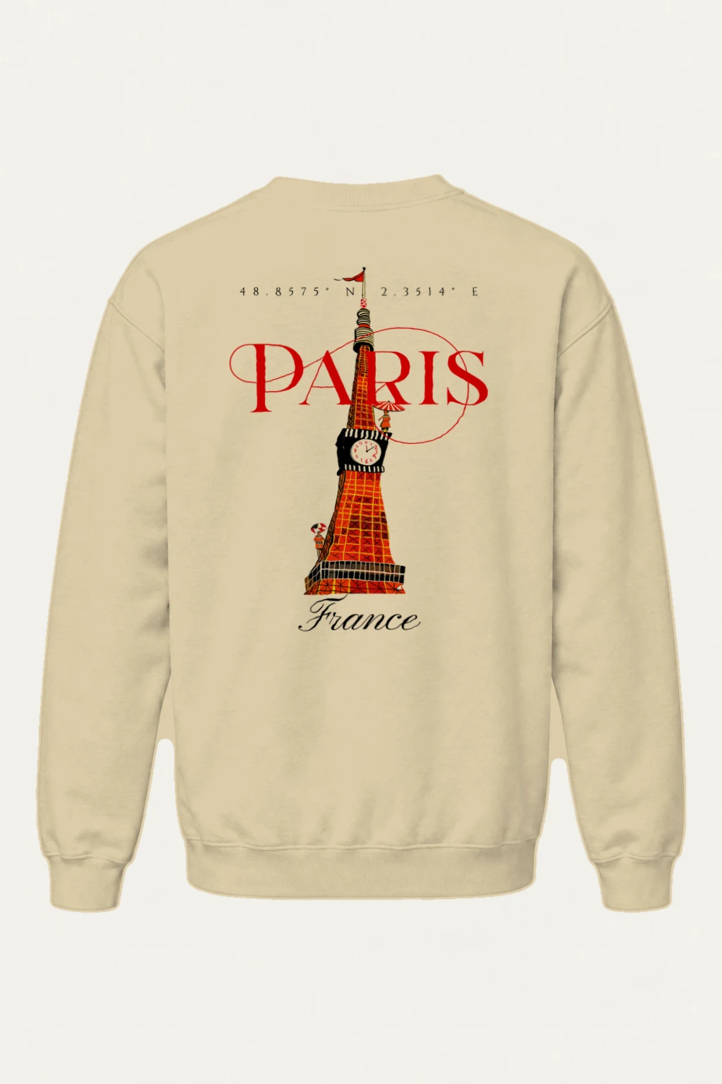 "Paris Coordinates" Heavy Blend Unisex Crewneck Sweatshirt | Gildan 18000