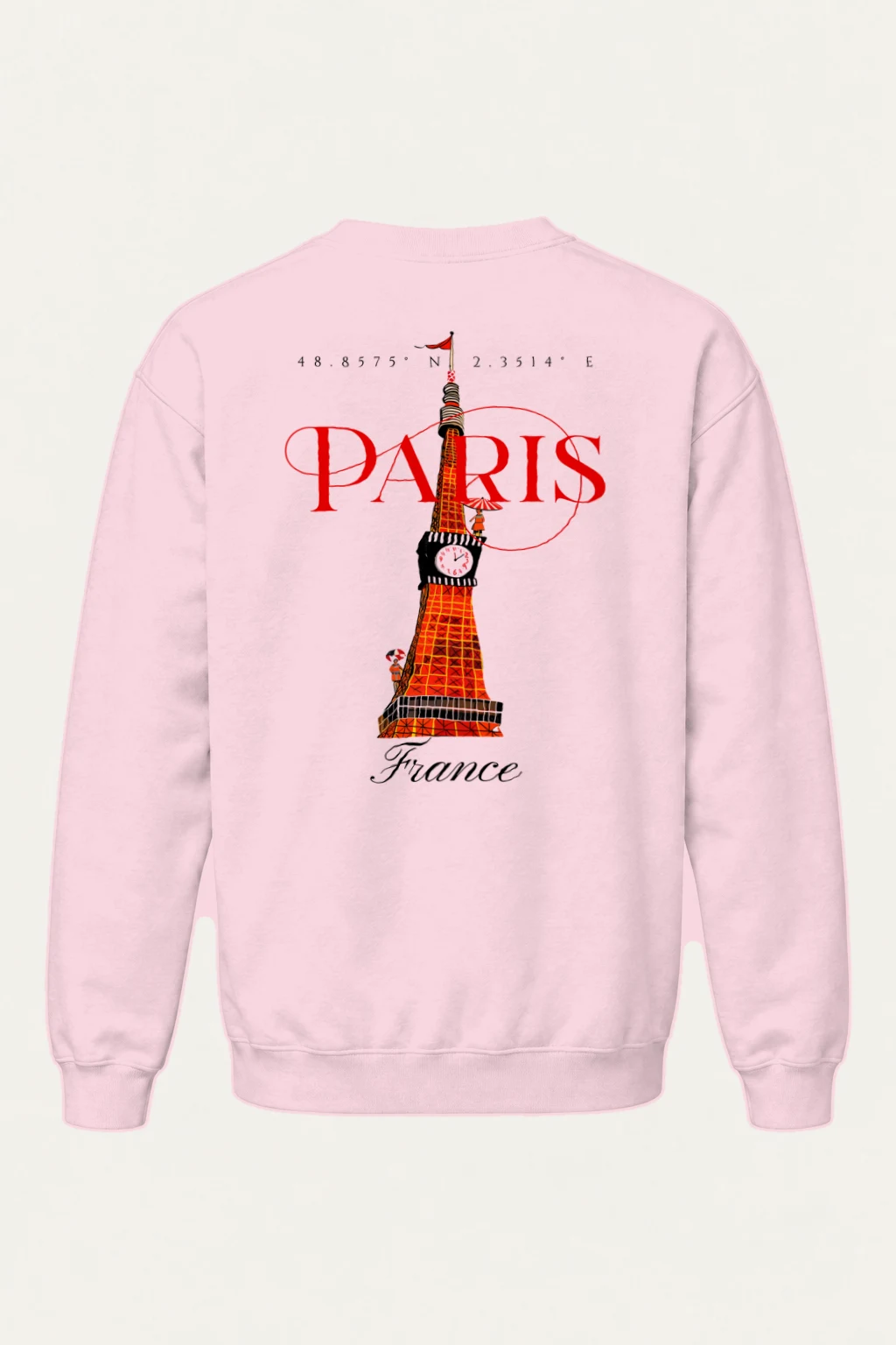 "Paris Coordinates" Heavy Blend Unisex Crewneck Sweatshirt | Gildan 18000