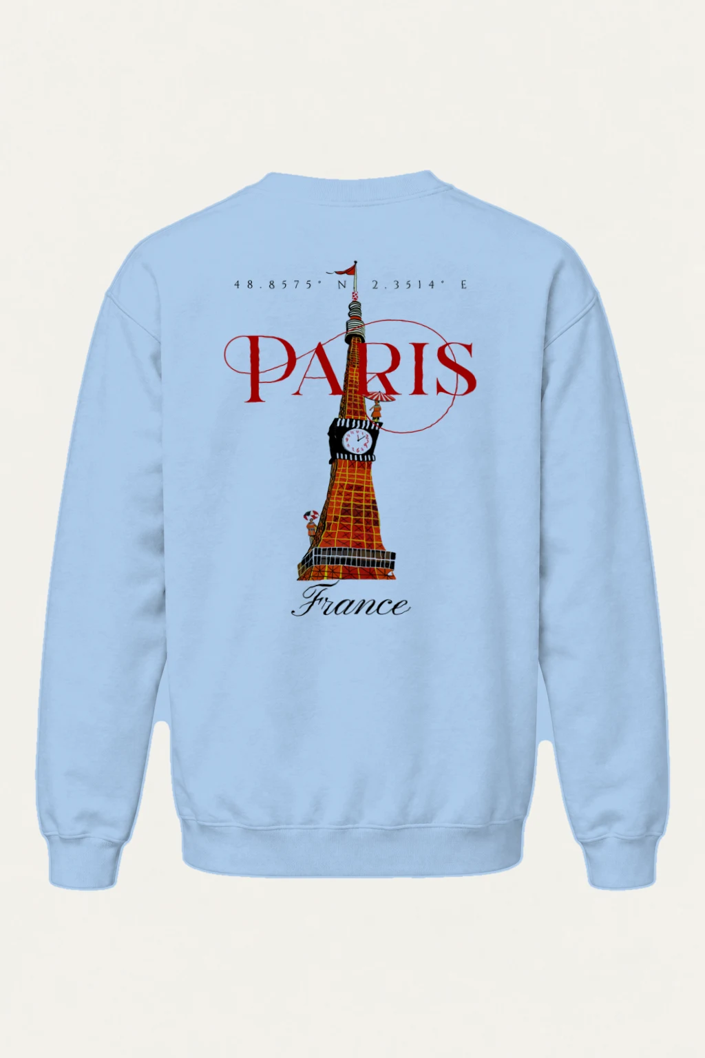 "Paris Coordinates" Heavy Blend Unisex Crewneck Sweatshirt | Gildan 18000