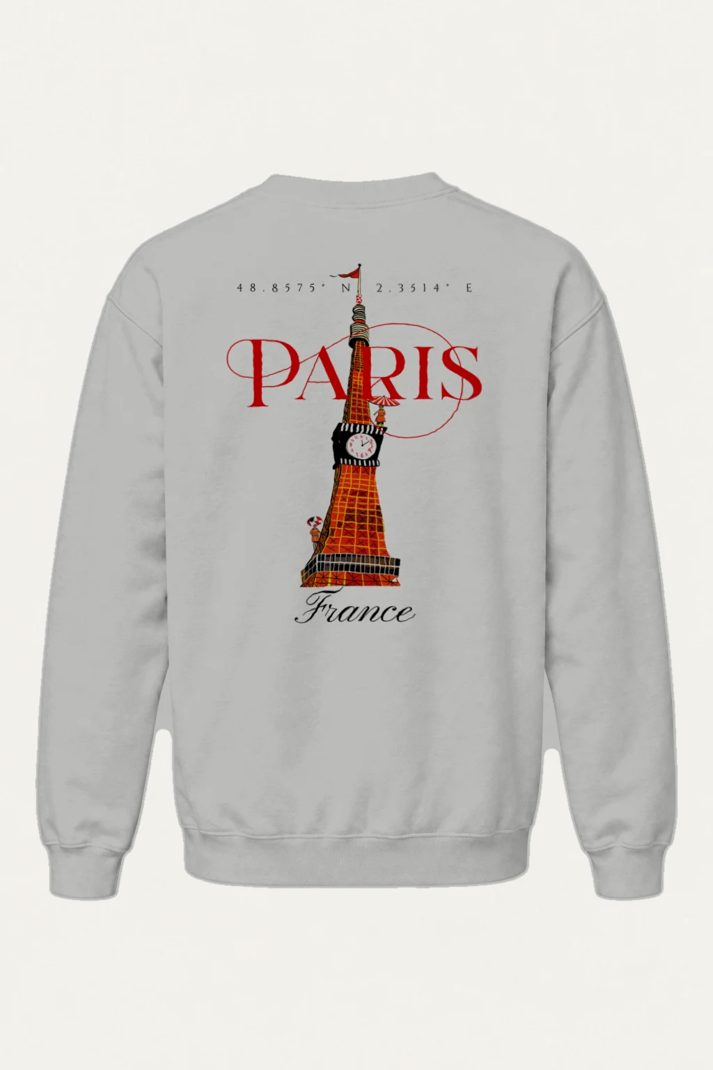 "Paris Coordinates" Heavy Blend Unisex Crewneck Sweatshirt | Gildan 18000