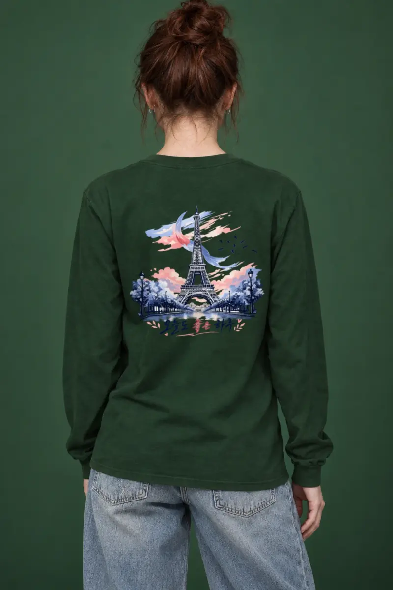 "Paris Daylight Sketch" Unisex Longsleeve T-shirt