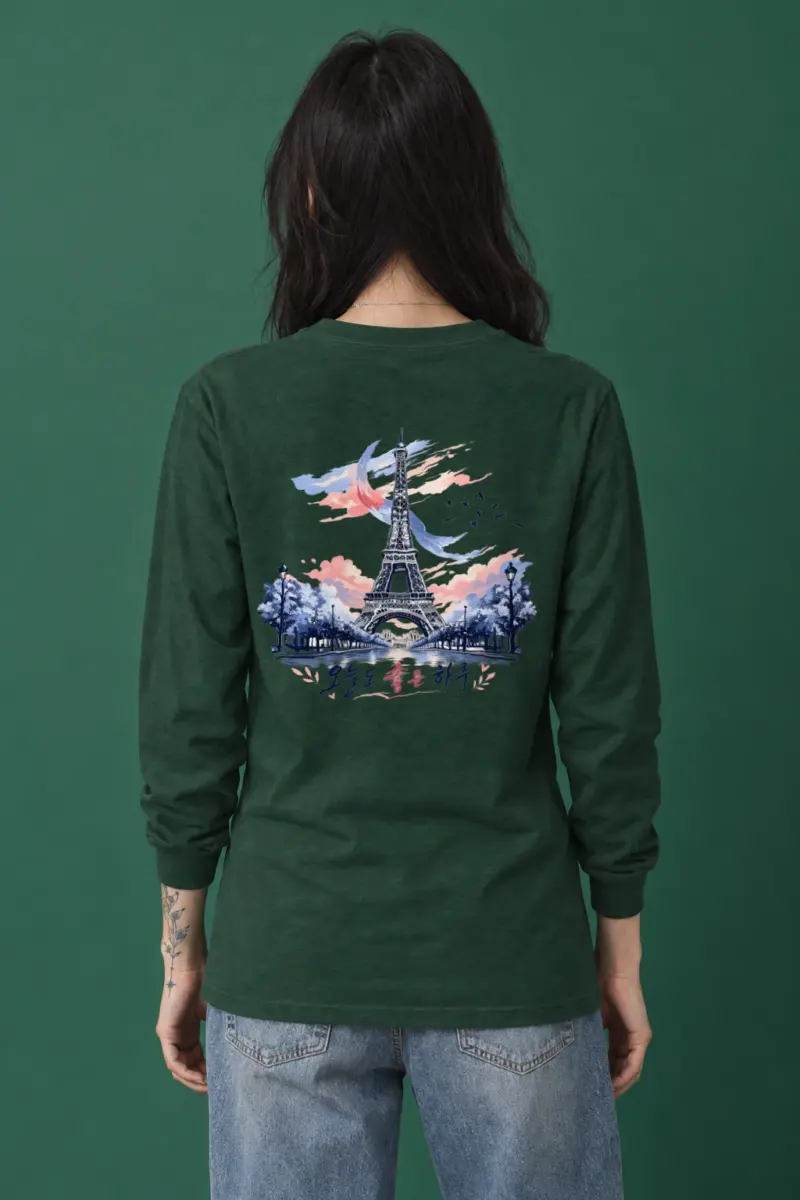 "Paris Daylight Sketch" Unisex Longsleeve T-shirt
