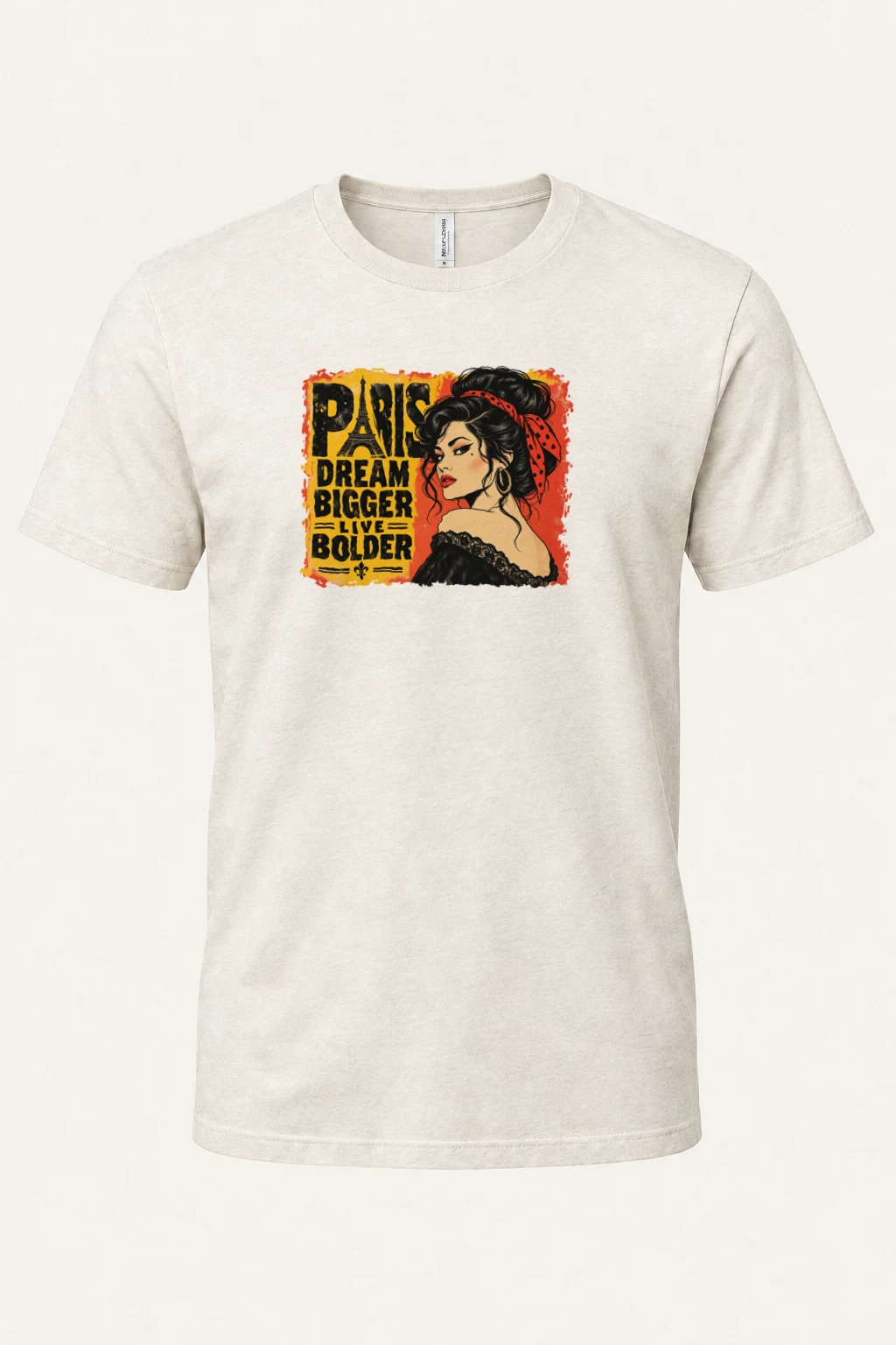 "Paris Dream Bigger" Heavyweight Unisex Crewneck T-shirt | Gildan 5000