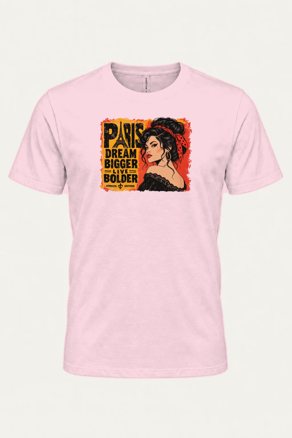 "Paris Dream Bigger" Heavyweight Unisex Crewneck T-shirt | Gildan 5000