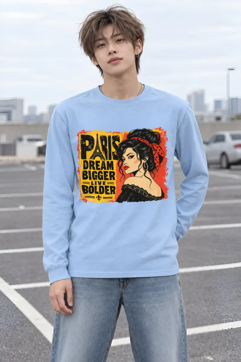 "Paris Dream Bigger" Unisex Longsleeve T-shirt