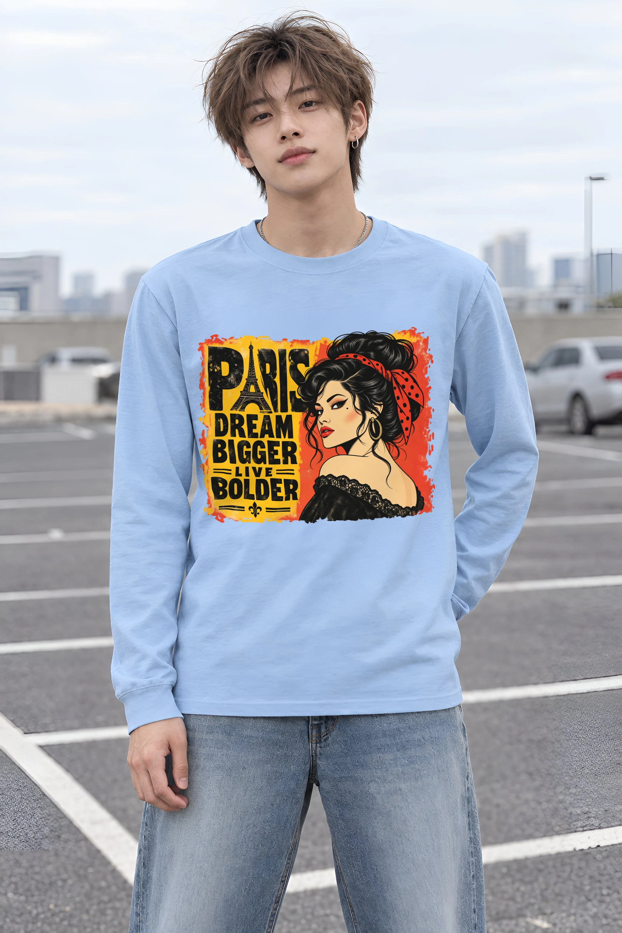 "Paris Dream Bigger" Unisex Longsleeve T-shirt