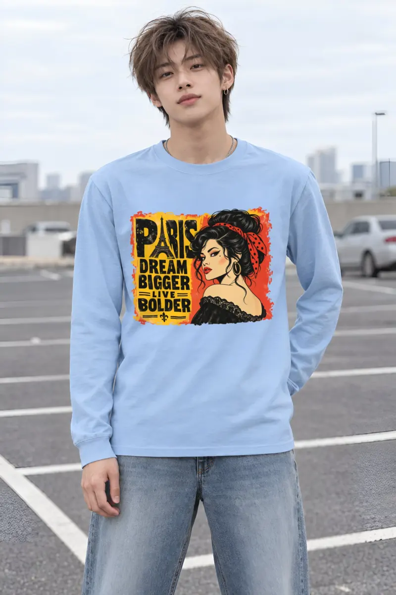 "Paris Dream Bigger" Unisex Longsleeve T-shirt