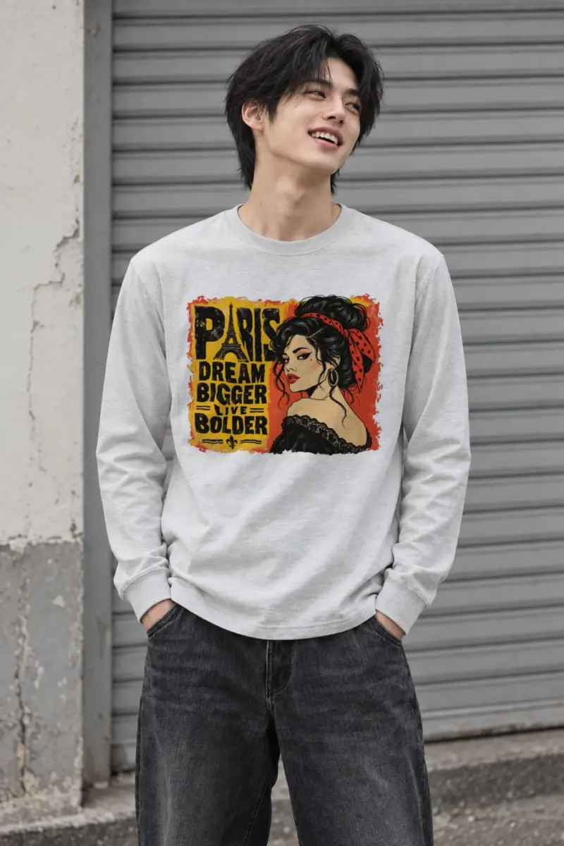 "Paris Dream Bigger" Unisex Longsleeve T-shirt