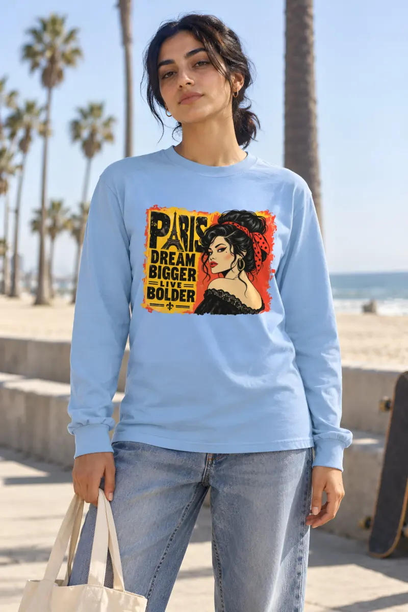 "Paris Dream Bigger" Unisex Longsleeve T-shirt