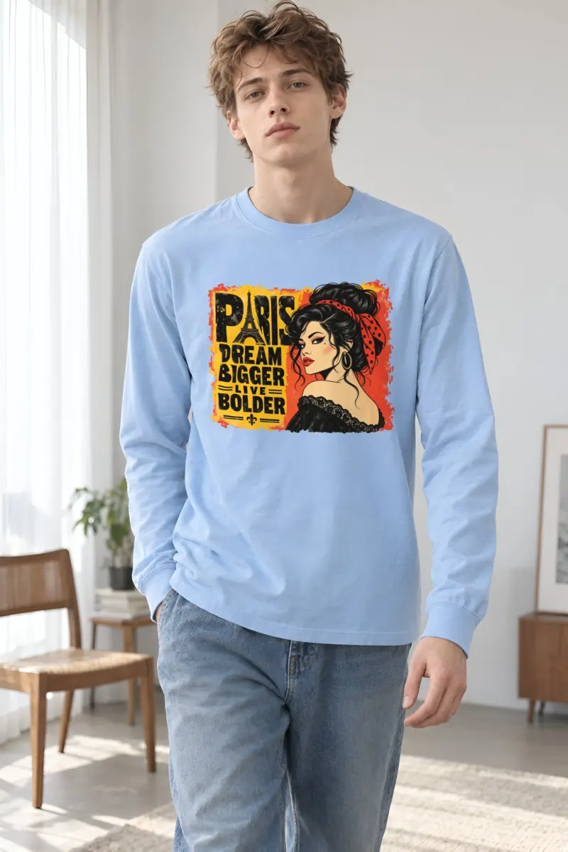 "Paris Dream Bigger" Unisex Longsleeve T-shirt