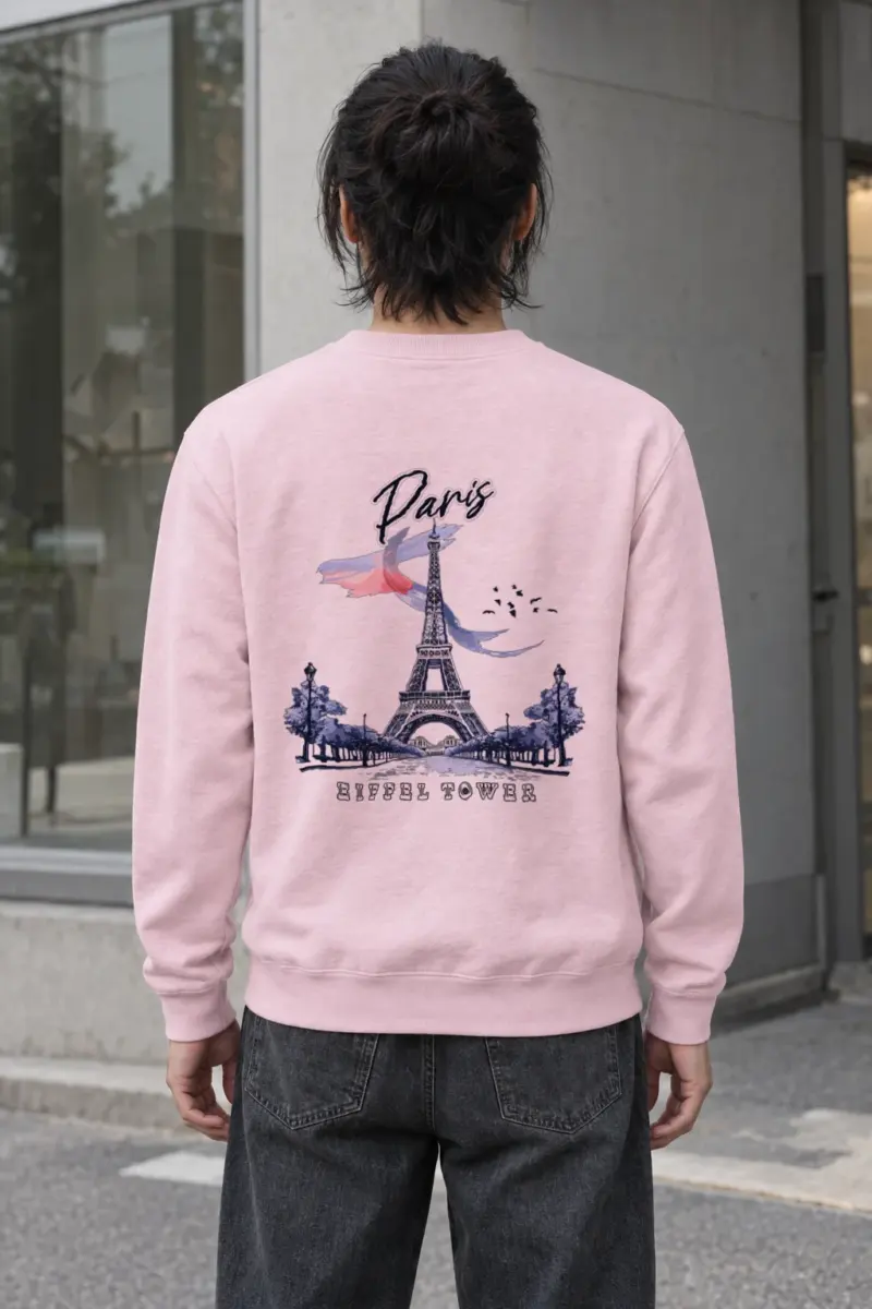 "Paris Eiffel Tower" Heavy Blend Unisex Crewneck Sweatshirt