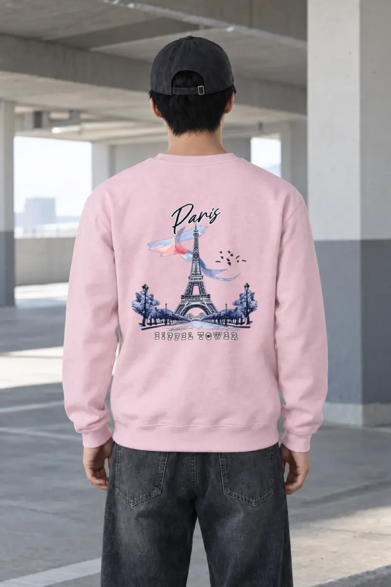 "Paris Eiffel Tower" Heavy Blend Unisex Crewneck Sweatshirt