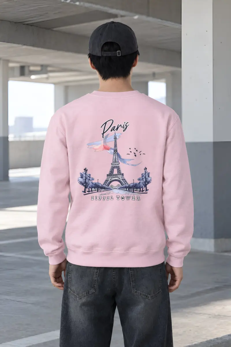 "Paris Eiffel Tower" Heavy Blend Unisex Crewneck Sweatshirt