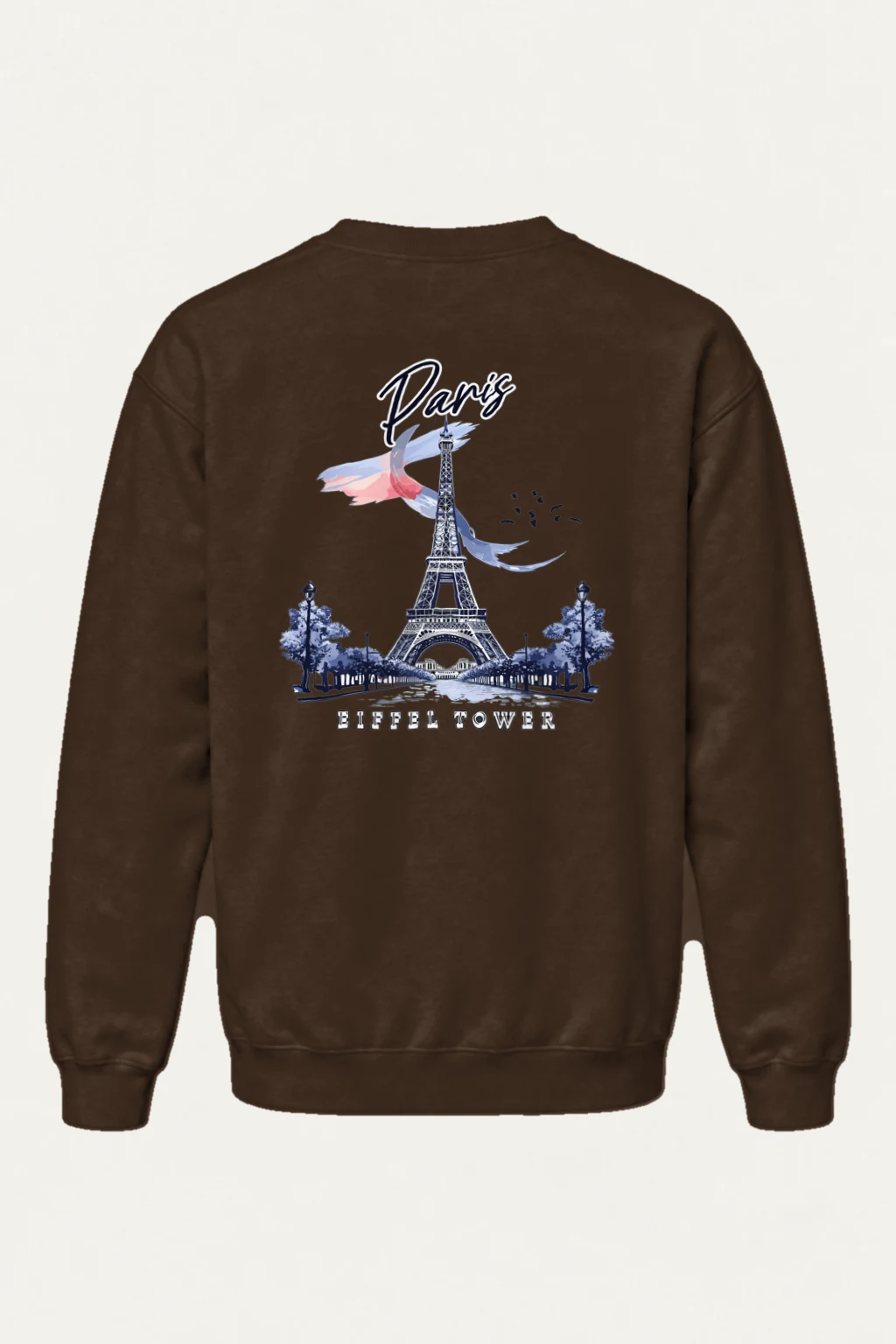 "Paris Eiffel Tower" Heavy Blend Unisex Crewneck Sweatshirt | Gildan 18000